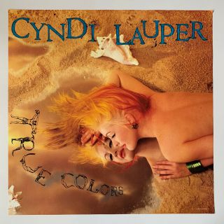 1986 Cyndi Lauper True Colors Promotional Rock Poster 23” X 23” Ex 80 