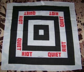 Vintage 1984 Quiet Riot Bandana Headband Tapestry Flag Banner Scarf