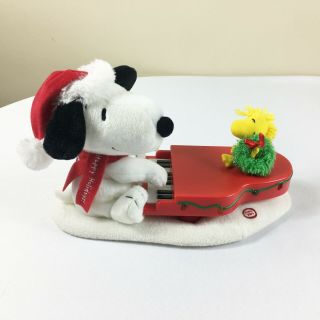 Peanuts Christmas Musical Snoopy Woodstock Plush 11 " Stuffed Toy Lovey