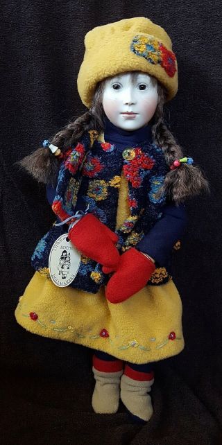 Stunning Lynne & Michael Roche Doll Laura 16 W/ Tag,  Mittens,  Coat & Hat