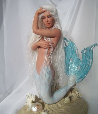 Ooak Polymer Clay Art Doll Mermaid,  " Tarina " By Phyllis Morrow