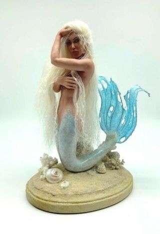 OOAK Polymer Clay Art Doll Mermaid,  