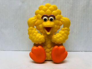 Vintage Tyco Preschool Peek A Boo Wind Up Big Bird Toy Sesame Street 6 Inch