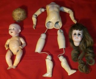 Antique German Bisque Closed Mouth Doll Tr - 807 & Mb Morimura Bros.  Japan Doll