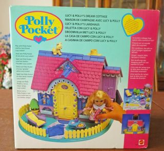 Vintage Polly Pocket Lucy & Polly’s Dream Cottage House MIB Lucy Locket doll 3