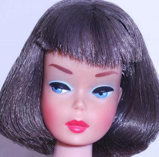 Spectacular Vintage Dark Brunette Long Hair High Color American Girl Barbie Doll