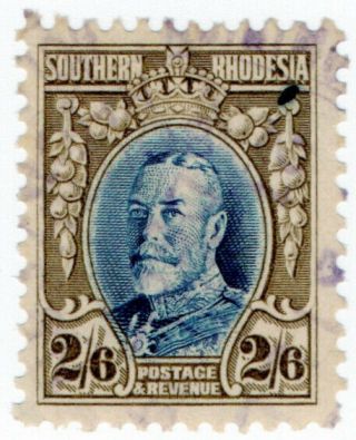 (i.  B) Southern Rhodesia Revenue : Duty Stamp 2/6d (perf 11.  5)