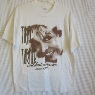 Tina Turner WILDEST DREAMS 1997 Tour Concert Cream Tshirt Tee sz Large NWOT 2