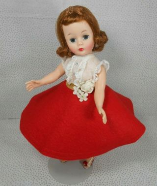 Vintage 1957 Madame Alexander Cissette In Rare Variation 924 Red Skirt W/blouse