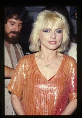 Blondie Debbie Harry Vintage Candid In Orange 35mm Transparency