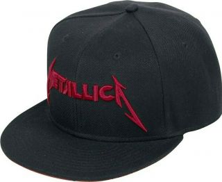 Metallica Red Damage Inc.  Baseball Cap Band Logo Official Black Snapback