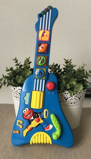 Sesame Street Elmo Guitar Musical Rock N’ Roll Light Toy 1998 Tyco Toys Vintage