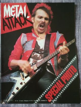 Metal Attack Special Photo 1985 - Iron Maiden Manowar Dio Zz Top W/ Venom Poster