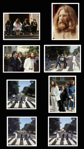 Beatles 1969 Abbey Road Album Cover Photo Session,  Set Of 8 Single Photographs