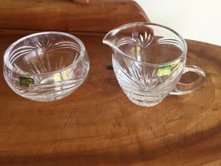 Vintage Waterford Crystal Marquis Sugar And Creamer Set - Shimmering Features