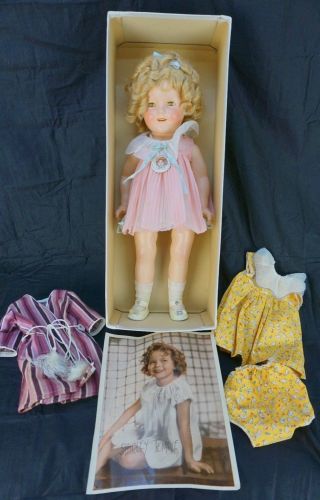 Vintage Ideal Shirley Temple Composition Doll With Box