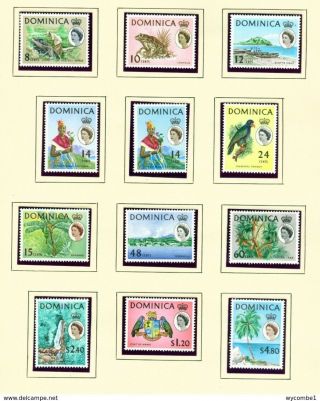 Dominica - 1963 - 65 Definitives Set Um (a3/192)