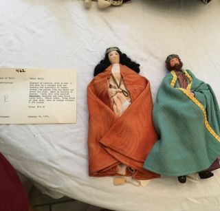 Vintage Liberty Of London Cloth Dolls,  King Edward I And Queen Eleanor Of Castile