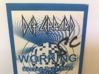 DEF LEPPARD collectible BACKSTAGE PASS mirror ball tour 2011 Local Crew 2