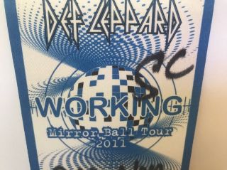 DEF LEPPARD collectible BACKSTAGE PASS mirror ball tour 2011 Local Crew 3