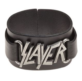 Alchemy Rocks Slayer Logo Leather Wriststrap Official Band Merch Metal