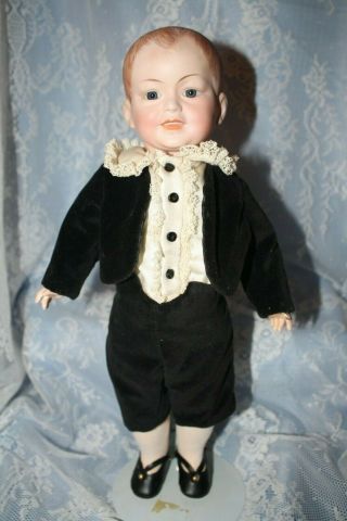 Antique 13 " French Sfbj Jewel Eye 227 Character Doll Worig Body & Great Outfit
