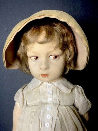 Antique Lenci Italian Felt Cloth Doll 1920’s Clothes