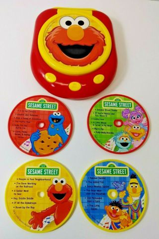 2007 Elmo Sesame Street Music Cd Player Toy 4 Discs
