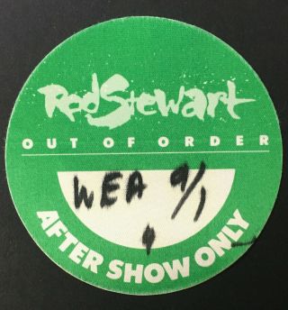 1988 Rod Stewart Out Of Order Concert Tour Backstage Pass Copps Coliseum