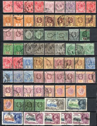 Malaya Singapore Straits Settlements 1912 - 1935 Selection To $5.  00 Of Stamps