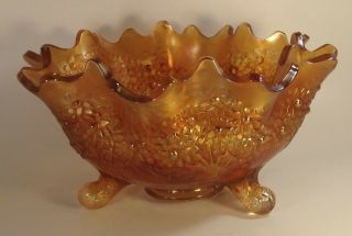 Vintage Fenton - Marigold Carnival Glass 10 " Orange Tree Bowl