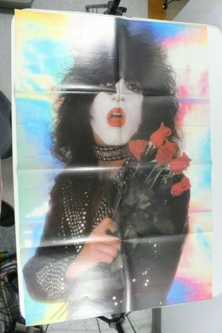 Vintage 1979 Kiss Paul Stanley Paper Poster Band Concert 31.  5 " X 21 "