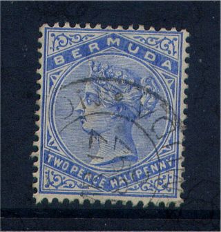 Bermuda Qv 2½d Value With Inverted Watermark Fine.
