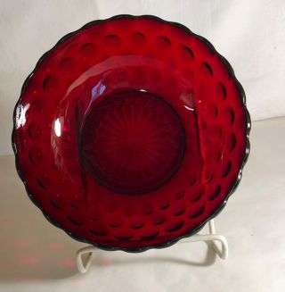 Anchor Hocking Royal Ruby Bubble 8 3/8 " Large Berry Bowl
