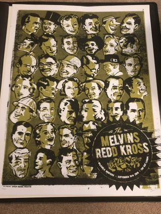 Melvins Redd Kross Silkscreen Concert Gig Poster Signed /55 2019 Montana