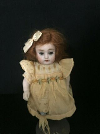 Antique All Bisque 7 1/2 " German J D Kestner Girl Doll Mark 150/2 Open Mouth