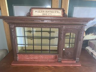 Vintage Eugene Kupjack Silversmith Shop,  Small Depth Glass Shelves Signed