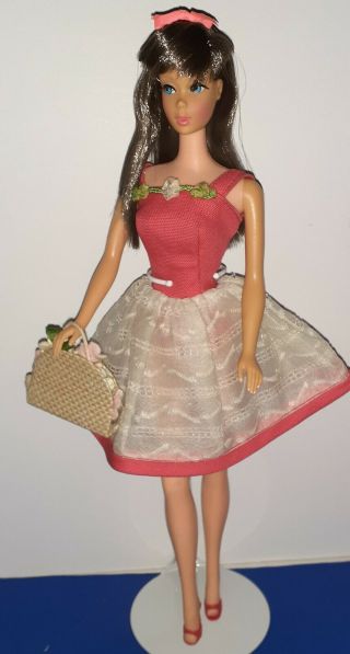 Vintage Barbie Japanese Exclusive Tagged Dress,  Tote & Ot Japan Heels - No Doll