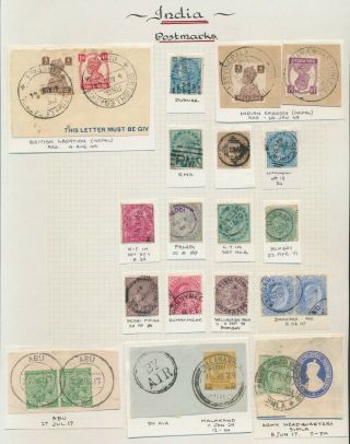 India Stamps 1880 - 1944 Qv To Kgvi Cancel Study Inc Bushire,  Baghdad,  Abu,  Nepal