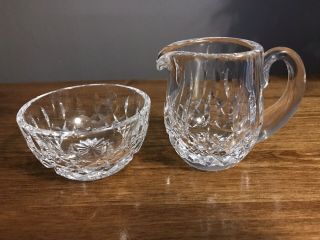 Waterford Crystal Creamer And Open Sugar Bowl Euc