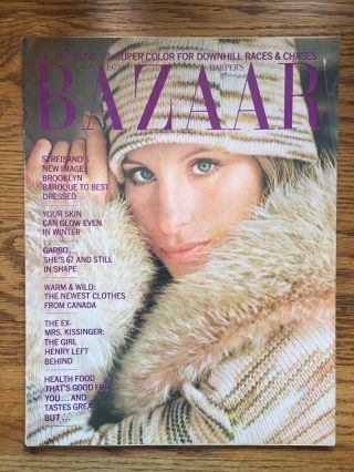 Vintage Barbara Streisand Rare Harpers Bazaar November 1972 Jaclyn Smith