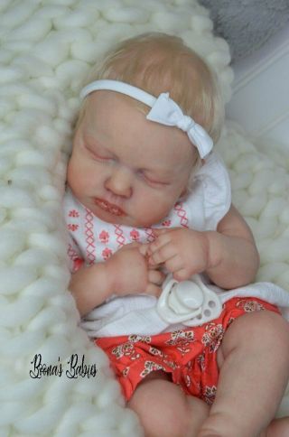 Reborn Baby Doll Girl Sleeping Lou Lou By Joanna Kazmierczak Boona 