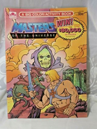 1985 Masters Of The Universe He - Man Coloring / Activity Book Golden