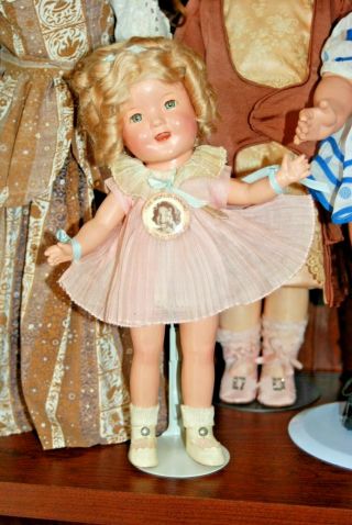 Antique Rare Composition 11 " Shirley Temple Doll By Ideal