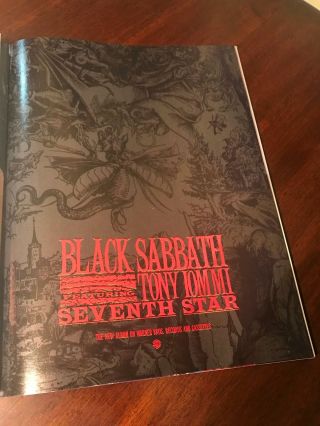 1986 Vintage 8x11 Album Promo Print Ad Black Sabbath Seventh Star W/ Tony Iommi