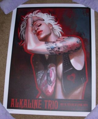 Alkaline Trio Concert Gig Tour Poster 5 - 10 - 15 2015 Philadelphia Daniela Uhlig