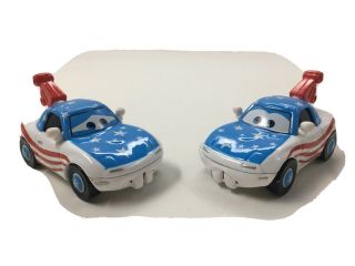 Vhtf Rare Disney Cars Pixar Mia & Tia Twins Mater Greater Fans Mattel 1:55 Metal