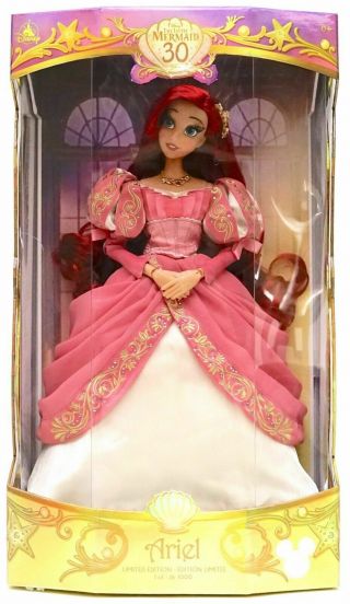 2019 Disney D23 Expo Little Mermaid 30th Anniversary Ariel Doll 17 " Le 1000