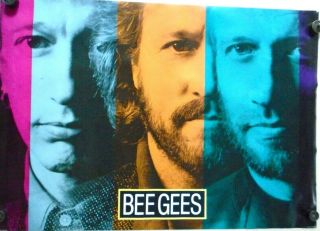 Bee Gees / Uk Import Xl Poster / Group - Great Cond.  - (pin Holes) 27 X 39 "