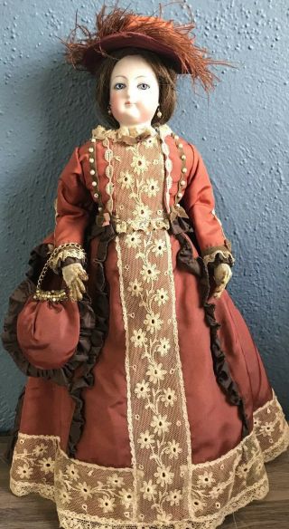 Antique 16” French Fashion Doll Number 3 - Blue Eyes